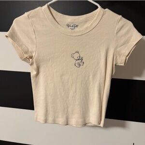 brandy melville bear baby tee